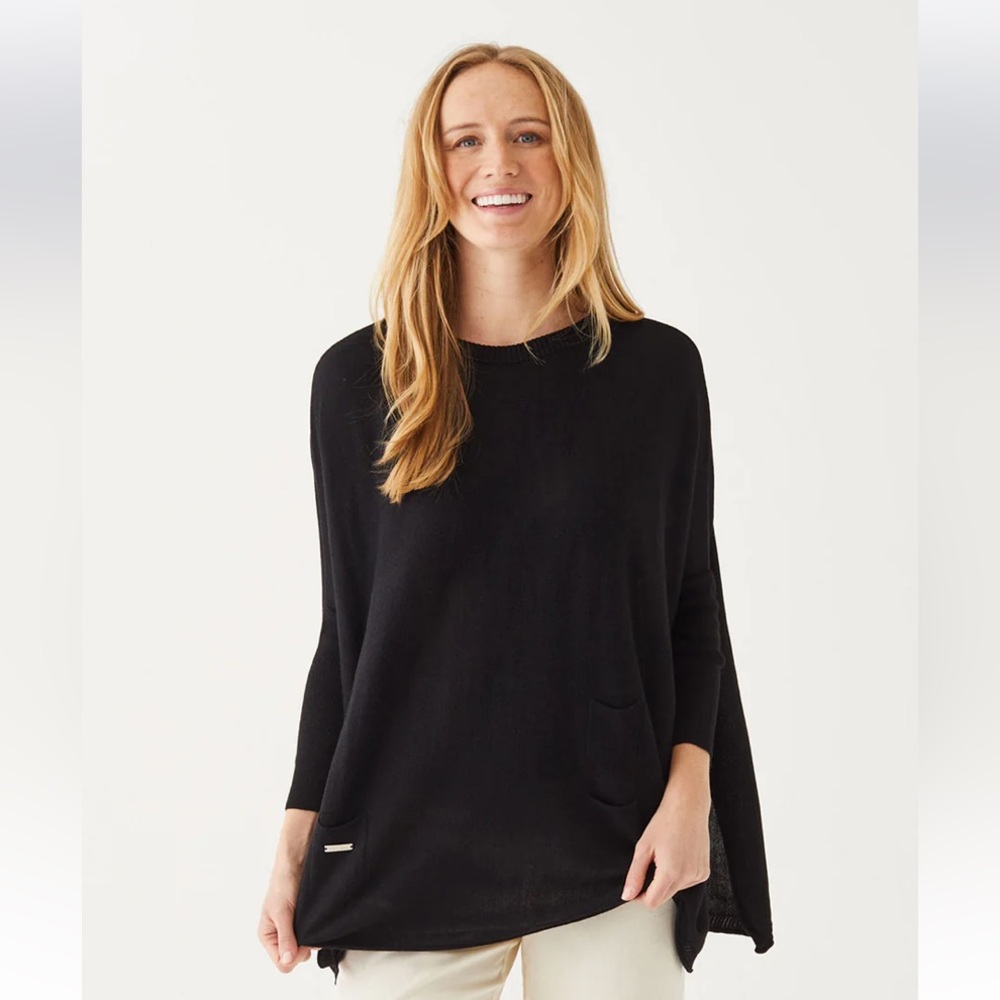 mer|sea Black Catalina Oversized Lightweight Sweater OSFM